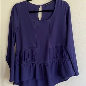 Blue/purple blouse with fun detail